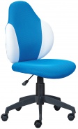 Dětská otočná židle na kolečkách Zuri - modrá/bílá