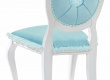 Rustikální čalouněná židle Ballerina - bílá/modrá