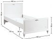 Dětská postel 100x200cm Ema - rozměry