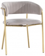 Designová židle Luxor - šedá/zlatá