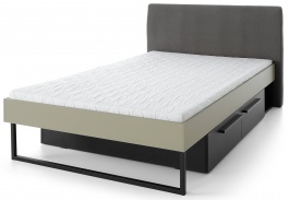 Studentská postel 120x200cm s úložným prostorem Raquel - zelená/černá/šedá