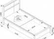 Studentská postel 100x200 s úložným prostorem Artos - rozměry