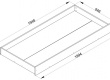 Šuplík pod patrovou postel 90x200 Brian - rozměry